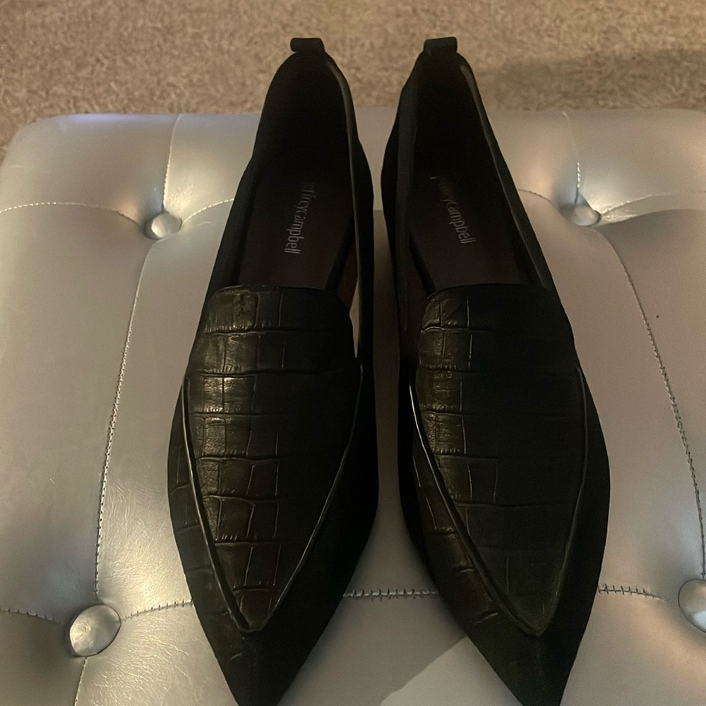 Jeffrey Campbell Viona low sculptured heels matte shoe, Black, New Never Worn